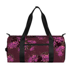 Purple Japanese Amaryllis Pattern Print Gym Bag