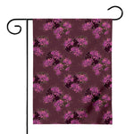 Purple Japanese Amaryllis Pattern Print House Flag