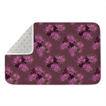 Purple Japanese Amaryllis Pattern Print Indoor Door Mat