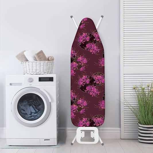 Purple Japanese Amaryllis Pattern Print Ironing Board Cover