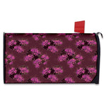 Purple Japanese Amaryllis Pattern Print Mailbox Cover