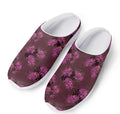 Purple Japanese Amaryllis Pattern Print Mesh Casual Shoes