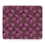 Purple Japanese Amaryllis Pattern Print Mouse Pad
