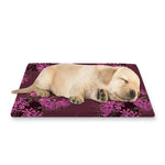 Purple Japanese Amaryllis Pattern Print Pet Cooling Mat Cover