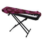 Purple Japanese Amaryllis Pattern Print Piano Keyboard Cover