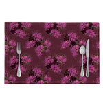 Purple Japanese Amaryllis Pattern Print Placemat