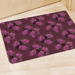 Purple Japanese Amaryllis Pattern Print Polyester Doormat