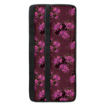 Purple Japanese Amaryllis Pattern Print Refrigerator Handle Covers