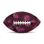 Purple Japanese Amaryllis Pattern Print Rugby Ball