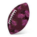 Purple Japanese Amaryllis Pattern Print Rugby Ball