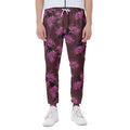 Purple Japanese Amaryllis Pattern Print Joggers