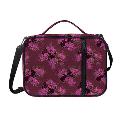 Purple Japanese Amaryllis Pattern Print Shoulder Strap Bible Bag