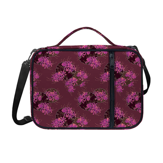 Purple Japanese Amaryllis Pattern Print Shoulder Strap Bible Bag
