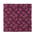 Purple Japanese Amaryllis Pattern Print Silk Bandana