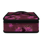 Purple Japanese Amaryllis Pattern Print Small Lunch Bag