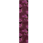 Purple Japanese Amaryllis Pattern Print Table Runner