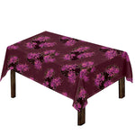 Purple Japanese Amaryllis Pattern Print Tablecloth
