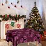 Purple Japanese Amaryllis Pattern Print Tablecloth