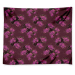 Purple Japanese Amaryllis Pattern Print Tapestry