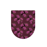 Purple Japanese Amaryllis Pattern Print Toilet Lid Cover