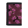 Purple Japanese Amaryllis Pattern Print Trifold Wallet