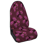 Purple Japanese Amaryllis Pattern Print Waterproof Car Seat Cover