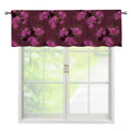 Purple Japanese Amaryllis Pattern Print Window Valance
