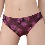 Purple Japanese Amaryllis Pattern Print Women's Panties