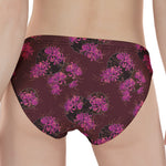 Purple Japanese Amaryllis Pattern Print Women's Panties