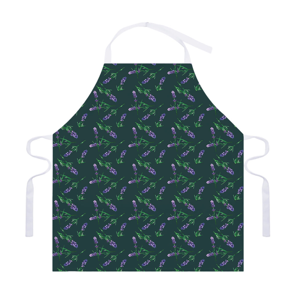 Purple Lavender Pattern Print Adjustable Apron