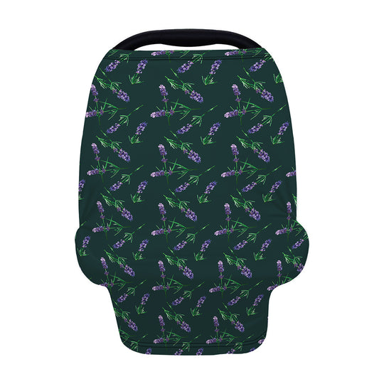 Purple Lavender Pattern Print Baby Seat Cover