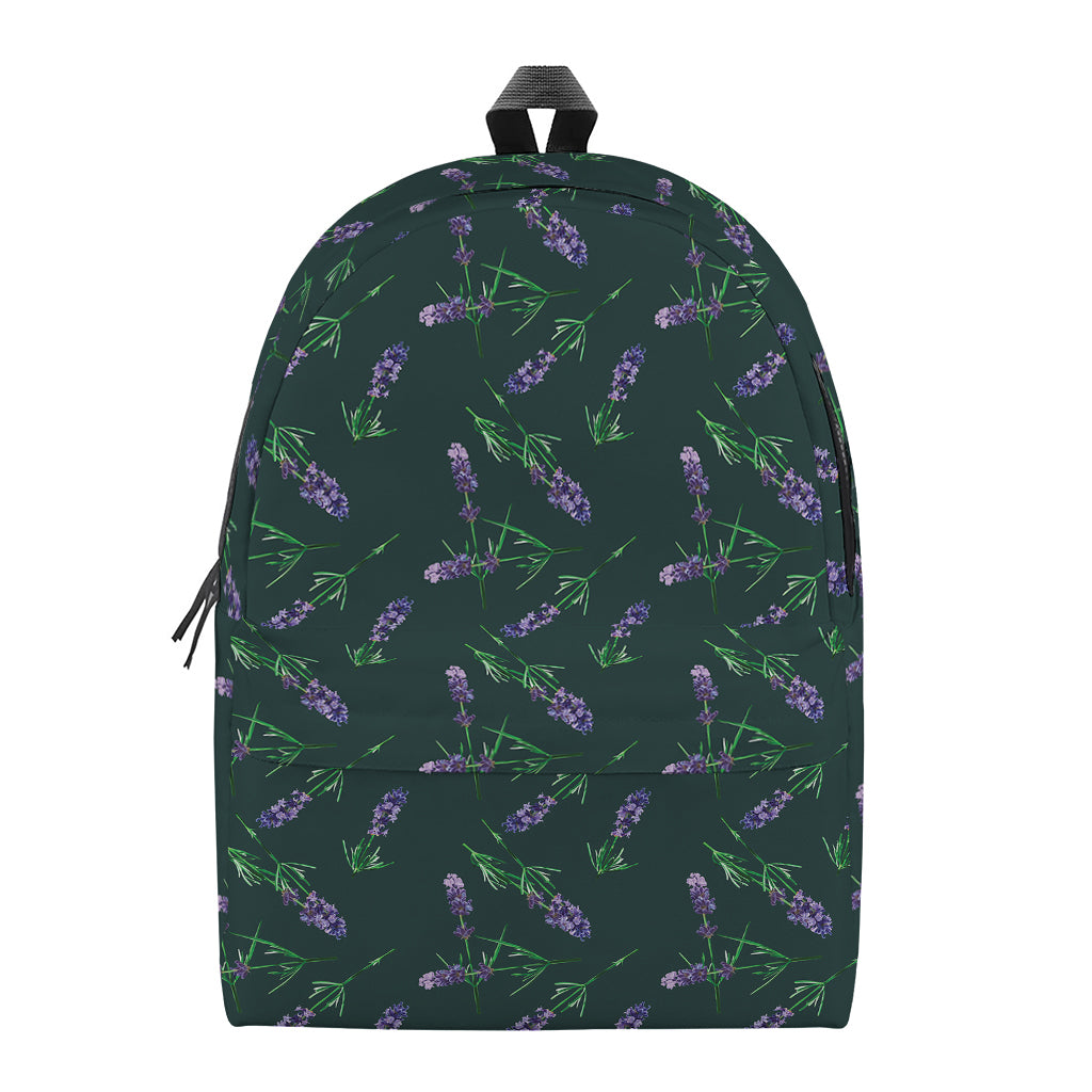 Purple Lavender Pattern Print Backpack