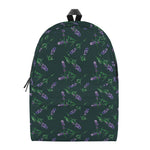 Purple Lavender Pattern Print Backpack
