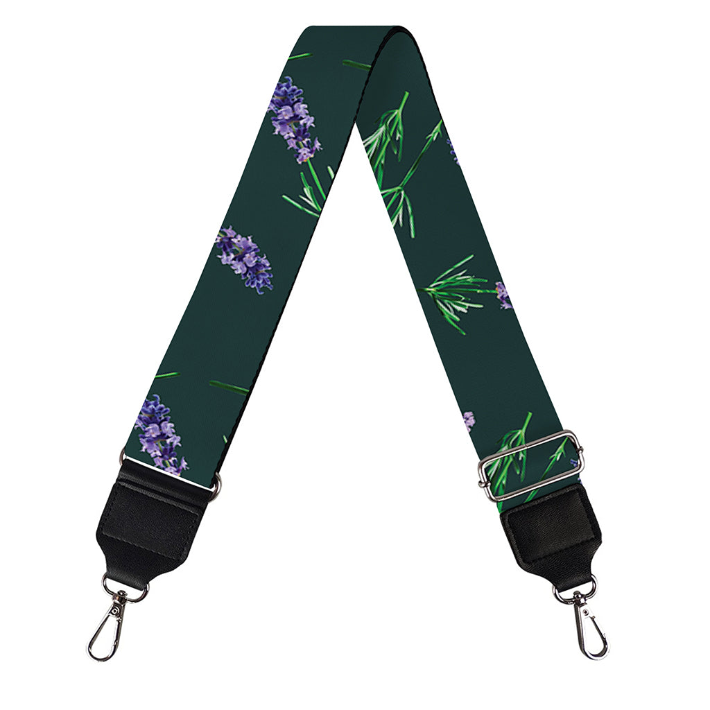 Purple Lavender Pattern Print Bag Strap
