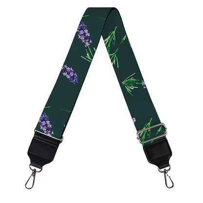 Purple Lavender Pattern Print Bag Strap