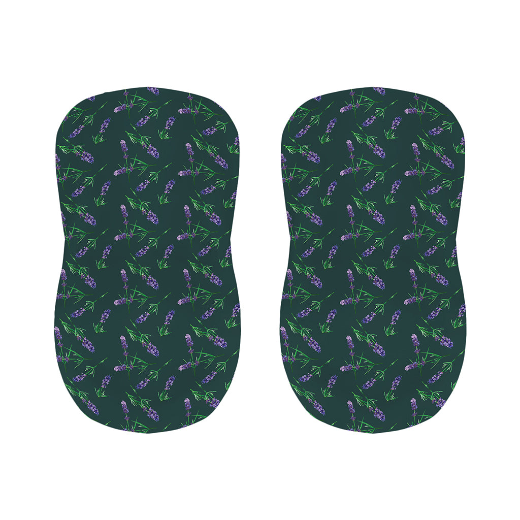 Purple Lavender Pattern Print Bar Stool Covers
