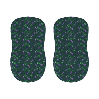 Purple Lavender Pattern Print Bar Stool Covers