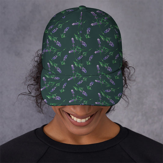 Purple Lavender Pattern Print Baseball Cap