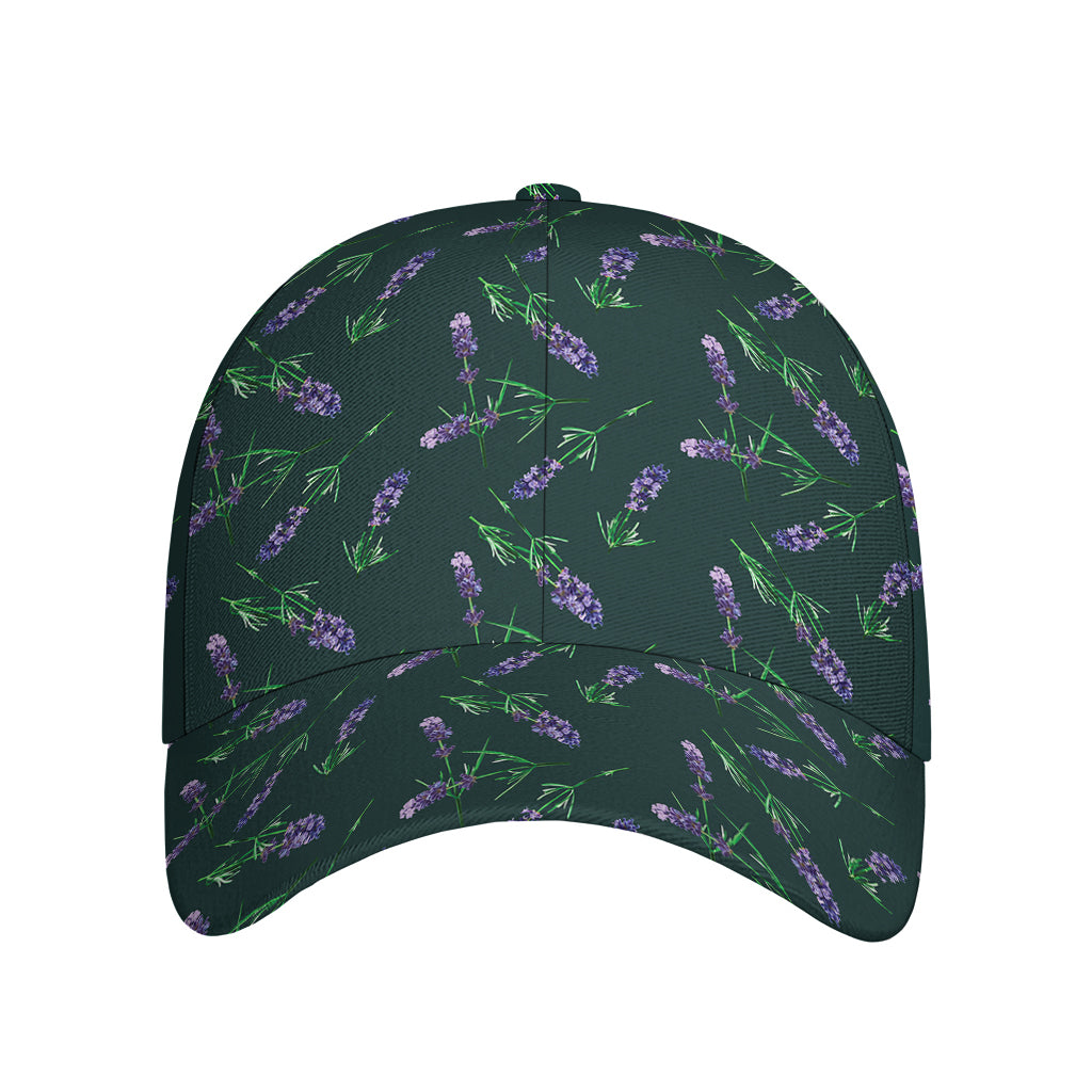 Purple Lavender Pattern Print Baseball Cap