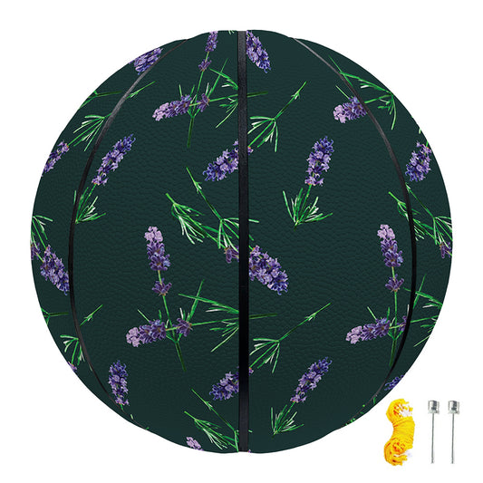 Purple Lavender Pattern Print Basketball