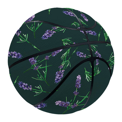Purple Lavender Pattern Print Basketball