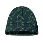 Purple Lavender Pattern Print Beanie