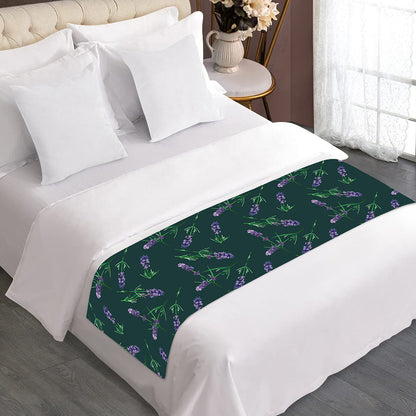 Purple Lavender Pattern Print Bed Runner