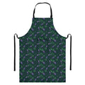 Purple Lavender Pattern Print Bib Apron With Pocket