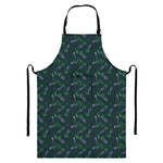 Purple Lavender Pattern Print Bib Apron With Pocket