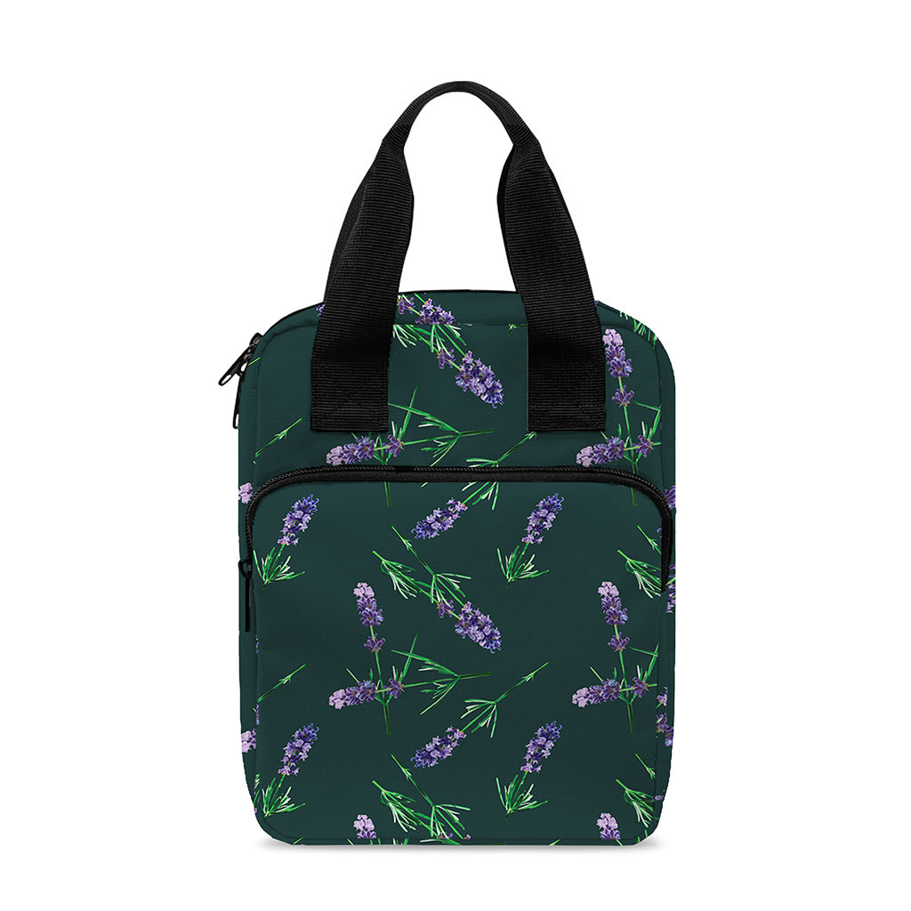 Purple Lavender Pattern Print Bible Tote Bag