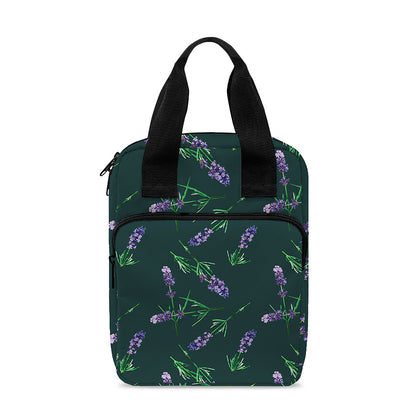 Purple Lavender Pattern Print Bible Tote Bag