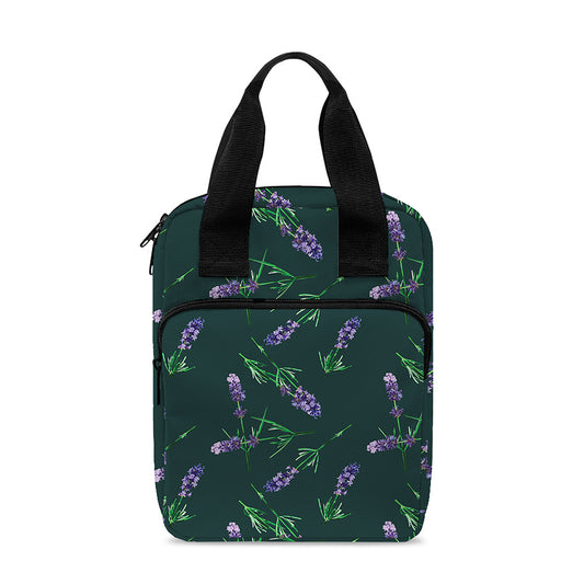 Purple Lavender Pattern Print Bible Tote Bag