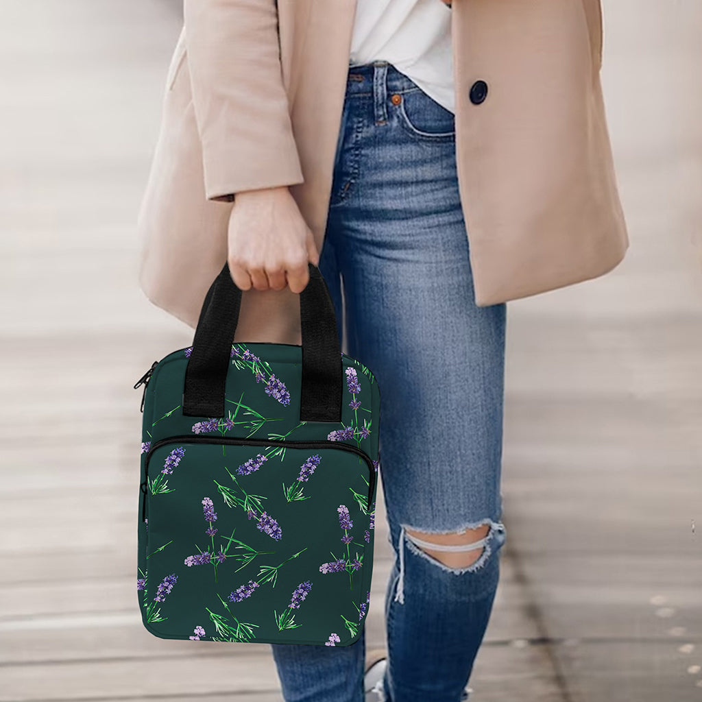 Purple Lavender Pattern Print Bible Tote Bag