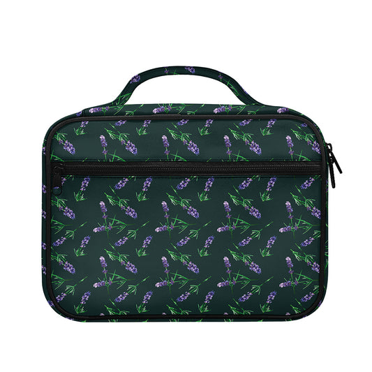 Purple Lavender Pattern Print Briefcase Bible Bag
